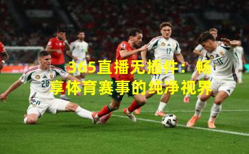 365直播无插件：畅享体育赛事的纯净视界